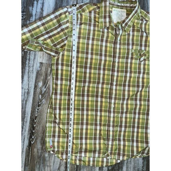 Quicksilver Men's Plaid Button Down SS Shirt Size XL - Picture 9 of 9